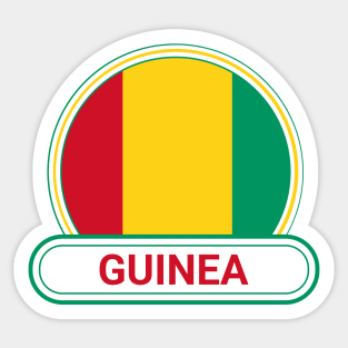 Guinea Country Badge - Guinea Flag Sticker